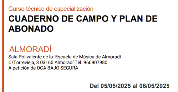  CUADERNO DE CAMPO Y PLAN DE ABONADO